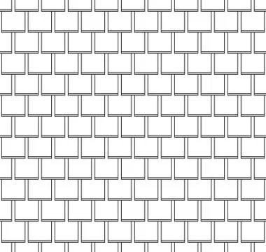 Abstract seamless pattern, black and white tile roof. Design geometric textur Stock Illustration