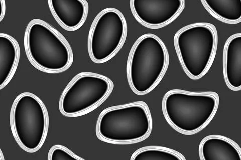 Abstract seamless pattern black and white crumpled pipes Ilustração Stock