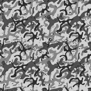 Abstract seamless pattern black camouflage grunge Stock Illustration