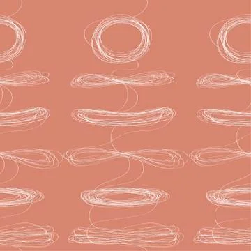 Abstract seamless pattern with black chaotic lines as a sign of infinity and Stock Illustration