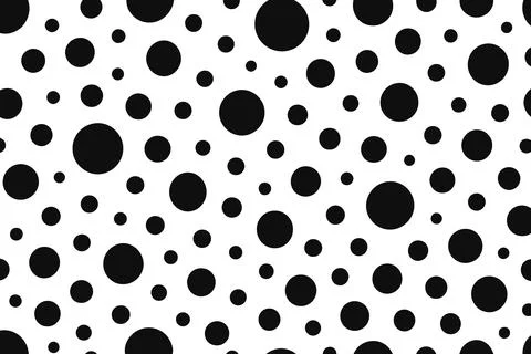 Abstract Seamless Pattern with Black Circles on White Background Stockillustratie