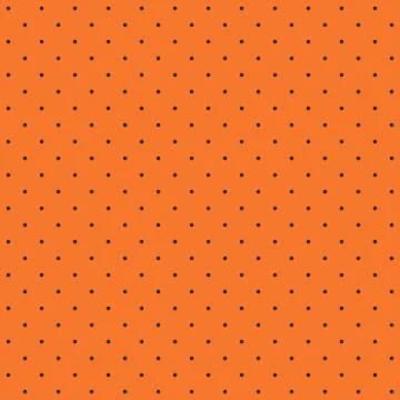 Abstract seamless pattern with black dot on an orange background. 스톡 일러스트