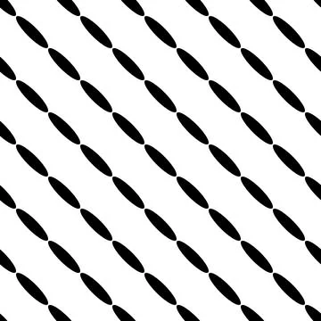Abstract seamless pattern with black dotted diagonal lines from ovals Illustrazione stock