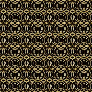 Abstract seamless pattern black gold color chic rich design Stock Illustration