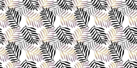 Abstract seamless pattern with black, gray and purple branches Stock Illustration