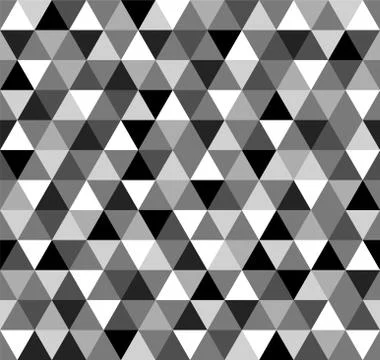 Abstract Seamless Pattern With Black, Grey And White Triangles Stock Illustration