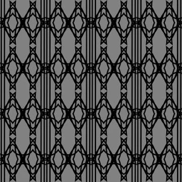 Abstract seamless pattern with black linear rhombus Stock Illustration