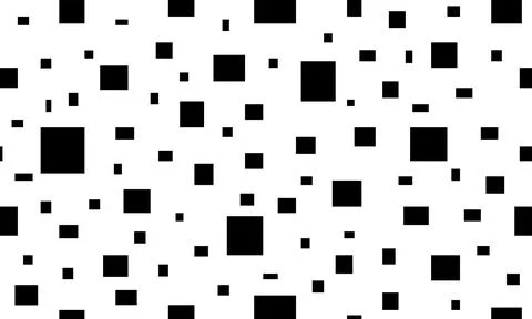 Abstract seamless pattern with black squares on white background. geometric art. イラスト素材