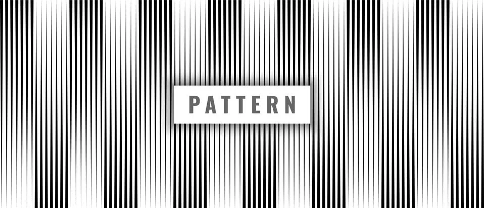 Abstract seamless pattern black vertical lines on white background and textur Stock Illustration