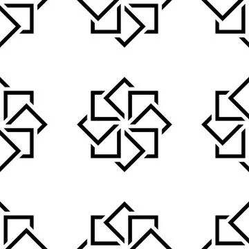 Abstract seamless pattern black white Stock Illustration