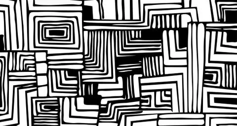Abstract seamless pattern black on white Stock Illustration