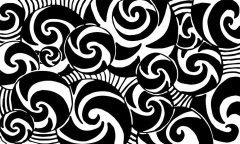 Abstract seamless pattern black on white Stock Illustration