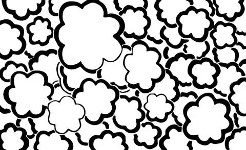 Abstract seamless pattern black on white Stock Illustration