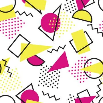 Abstract seamless pattern with blots and dots. Geometric dotted Stock Illustration