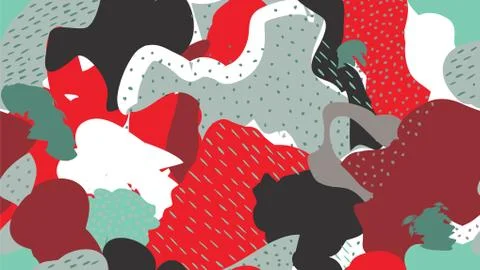 Abstract seamless pattern Blots, dots painted background 스톡 일러스트