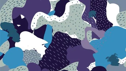 Abstract seamless pattern Blots, dots painted background 스톡 일러스트