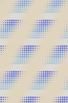 Abstract Seamless Pattern with Blue and Beige Circles Stock Photos