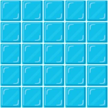 Abstract seamless pattern, blue ceramic tiles wall or clear glass block. Desi Stock Illustration
