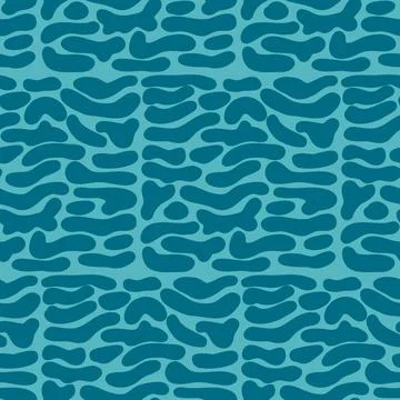Abstract seamless pattern blue color, bright saturated spot smeared blob for  Stock Illustration