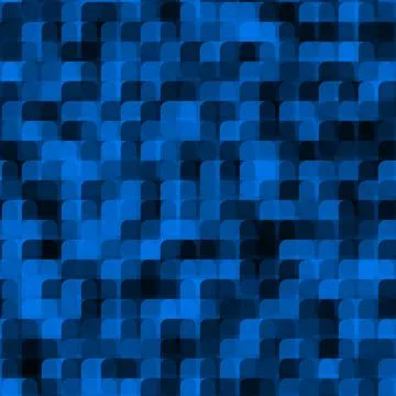 Abstract seamless pattern with blue colored chaotic overlap circle tiles イラスト素材