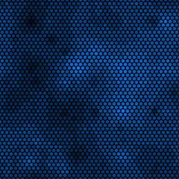 Abstract seamless pattern with blue gradient colored circles on black Illustrazione stock