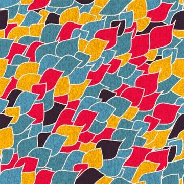 Abstract seamless pattern of blue leaf Stock Illustration