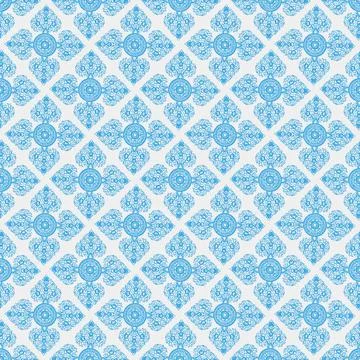 Abstract seamless pattern with Blue Thailand Ethnic ornaments Stock Illustration