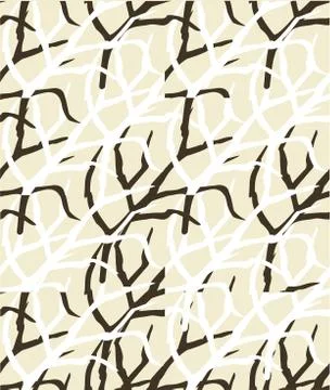 Abstract seamless pattern with branch, brown and white Stock Illustration