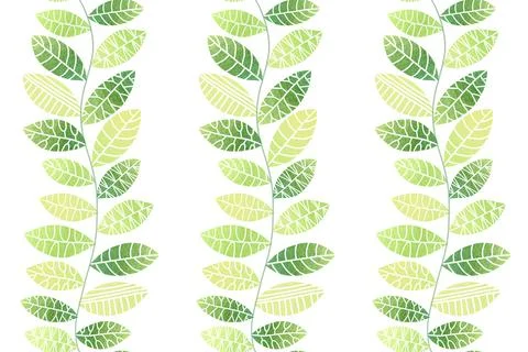 Abstract Seamless Pattern with branches Stock Illustration