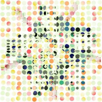 Abstract seamless pattern of bright colored dots Stock Illustration