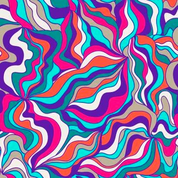 Abstract seamless pattern. Bright hand drawn texture. Perfectly look on fab.. Stock Illustration