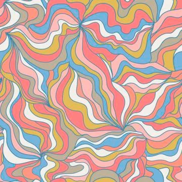 Abstract seamless pattern. Bright hand drawn texture. Perfectly look on fab.. Stock Illustration