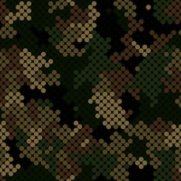 Abstract seamless pattern with brown and tan colored chaotic circles on dark イラスト素材