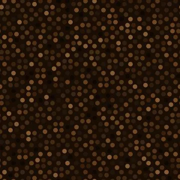 Abstract seamless pattern with brown colored chaotic circles on dark Stockillustratie