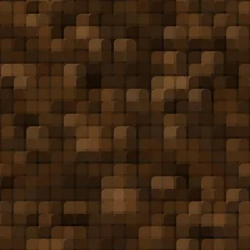 Abstract seamless pattern with brown colored chaotic overlap circles on dark 库存插图
