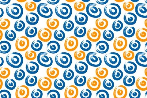 Abstract seamless pattern of brush strokes in the form of circles in a soft.. Stockfoto's