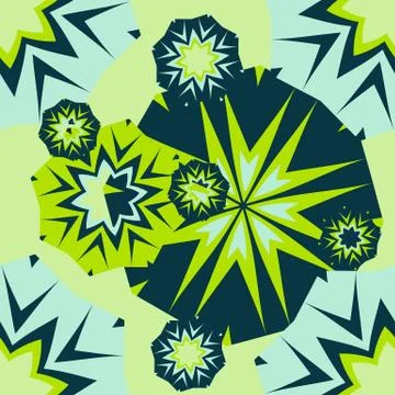 Abstract seamless pattern for childs clothes green color. Creative vector b.. Stock Illustration