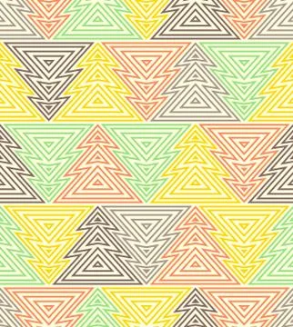 Abstract seamless pattern of Christmas trees Stock Illustration