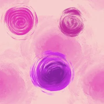 Abstract seamless pattern with circle of pink color on a light Stock Illustration