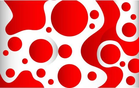 Abstract seamless pattern of circle randomly arranged red rings  background Illustrazione stock