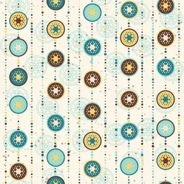 Abstract seamless pattern, circles and dots Stock Illustration