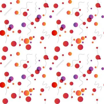 Abstract seamless pattern with circles and lines Stock Illustration