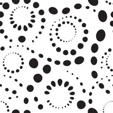 Abstract seamless pattern with circles. Circular spot wallpaper Stock Illustration