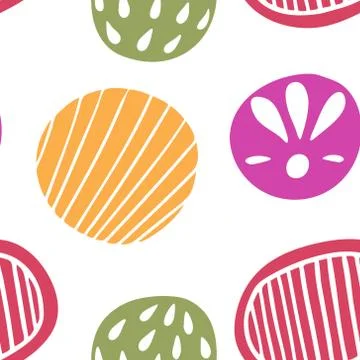 Abstract seamless pattern with circles of different colors. Pattern for fabric Illustrazione stock