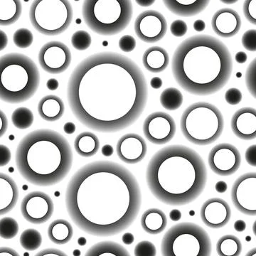 Abstract seamless pattern of circles of different diameters. Vector background Stock Illustration
