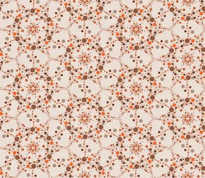 Abstract seamless pattern. Circular ornament. Swirl geometric dots Stock Illustration