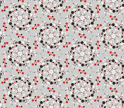 Abstract seamless pattern. Circular ornament. Swirl geometric dots Stock Illustration