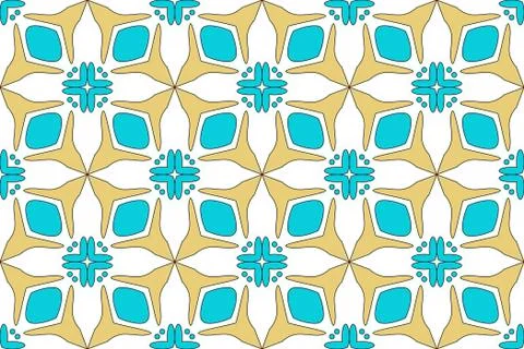 Abstract seamless pattern of color elements of sea water and bea Stock Illustration