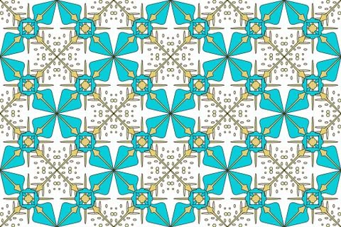 Abstract seamless pattern of color elements of sea water and bea Stock Illustration