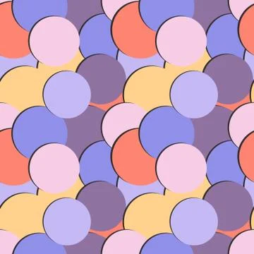 Abstract seamless pattern with colored circles Stock Illustration